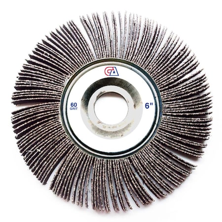 Continental Abrasives 6" x 1/2" x 1" Unmounted 60 Grit Aluminum Oxide Flap Wheel FW-612060